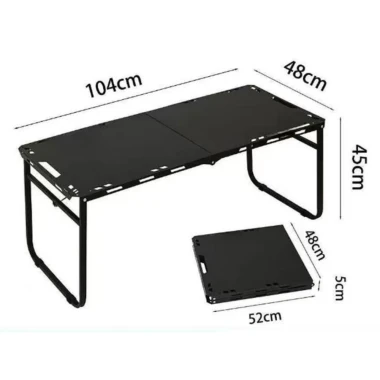 Bàn gấp đa chức năng màu đen 104x48x45cm cắm trại ngoài trời giá rẻ chất lượng cao 4 Bàn gấp đa chức năng màu đen 104x48x45cm cắm trại ngoài trời giá rẻ chất lượng cao 4