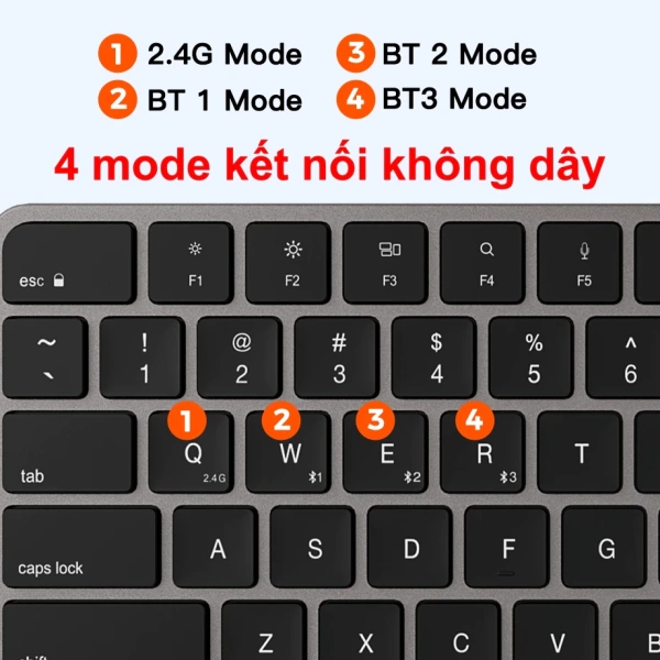 Hình ảnh sản phẩm Bàn phím không dây Meetion iKey K210 2 mode Bluetooth 2.4G, không ồn, pin sạc Type-C, giá 519.000₫