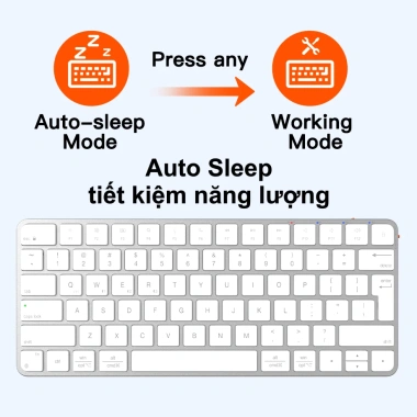 Bàn phím không dây Meetion iKey K210 2 mode Bluetooth 2.4G, không ồn, pin sạc Type-C, giá 519.000₫ 6