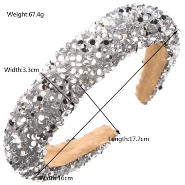 Băng Đô Quấn Tóc Bọt Biển Nữ Giá Cực Rẻ - Mũ Thời Trang Sequin Rộng Vành Chiết Khấu Cao