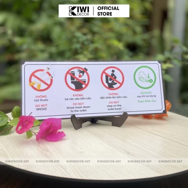 Bảng Nội Quy Toilet - Biển Nhắc Nhở WC Giá Tốt 30k Giữ Sạch Nhà Vệ Sinh 3