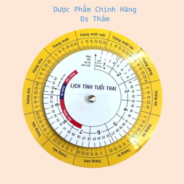 Hình ảnh sản phẩm Bảng vòng xoay tròn tính tuổi thai - Lịch tính tuổi thai chính xác, giá chỉ 35.000đ