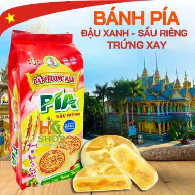 Bánh pía đậu xanh sầu riêng Sóc Trăng 300g - 4 bánh, giảm giá còn 60k 2 Bánh pía đậu xanh sầu riêng Sóc Trăng 300g - 4 bánh, giảm giá còn 60k 2
