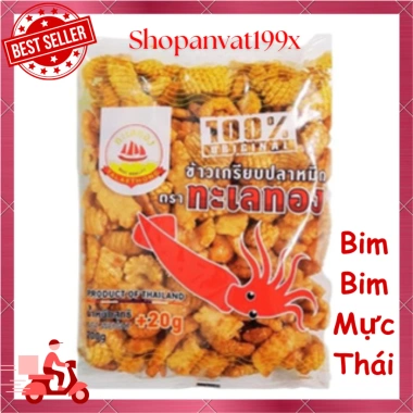 Bánh Snack Bim Bim Mực Thái Lan TALAETHONG 200g - Đồ ăn vặt ngon, Giá ưu đãi 45.800₫