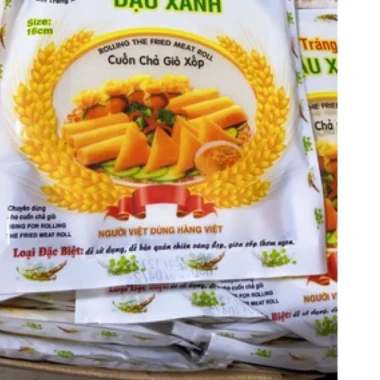 Bánh Tráng Bò Bía Cuốn Chả Giò - Đậu Xanh Đặc Biệt 30 Lá Giá Cực Sốc Chỉ 38850đ/set 5 gói 3 Bánh Tráng Bò Bía Cuốn Chả Giò - Đậu Xanh Đặc Biệt 30 Lá Giá Cực Sốc Chỉ 38850đ/set 5 gói 3