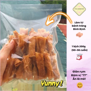 Bánh Tráng Chiên Bình Định Chả Ram Giòn Tan 200g - Đặc Sản Nhà Làm Giá Chỉ 45k 2
