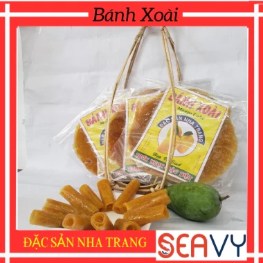 Bánh Xoài Nha Trang Nguyên Chất 200g - Vị Chua Ngọt Tự Nhiên, Không Pha Bột, Mạch Nha, Giá 26k/gói 6