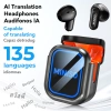 Bảo hành 1 năm Tai nghe dịch thuật ngôn ngữ MINISO MS109 Tai nghe Bluetooth không dây AI Hỗ trợ tai nghe thể thao 135 ngôn ngữ Dịch ngôn ngữ thời gian thực IPX5 Giảm tiếng ồn chống nước 3