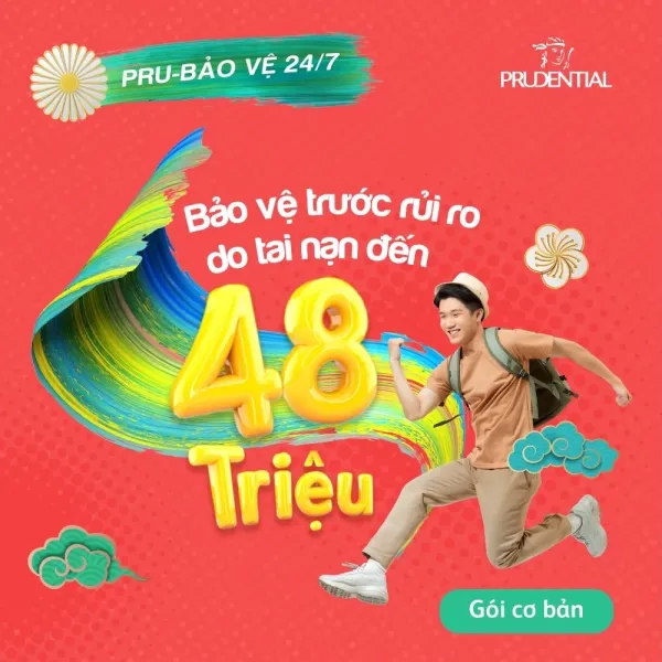 Hình ảnh sản phẩm Bảo hiểm Tai nạn Prudential PRU-Bảo Vệ 24/7 Gói Cơ Bản - Mua E-Voucher Giá 144k