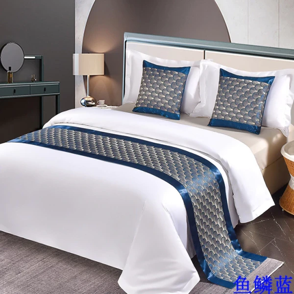 Hình ảnh sản phẩm Bed Runner Khăn Đuôi Giường Hiện Đại Cao Cấp Chạy Giường Bắc Âu Khăn Trải Giường Cao Cấp Chất Lượng Cho Khách Sạn, Phòng Cưới Và Trang Trí Nhà Cửa