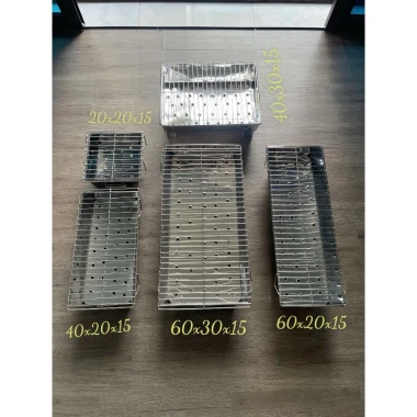 Bếp nướng than hoa [inox] , bếp nướng BBQ , bếp nướng mang đi du lịch [ bán rời vỉ] có chân 2