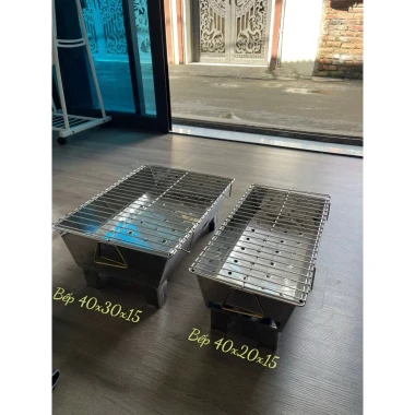 Bếp nướng than hoa [inox] , bếp nướng BBQ , bếp nướng mang đi du lịch [ bán rời vỉ] có chân 4