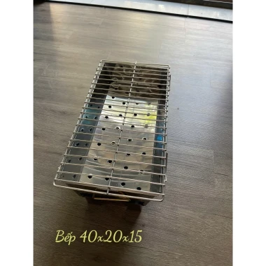 Bếp nướng than hoa [inox] , bếp nướng BBQ , bếp nướng mang đi du lịch [ bán rời vỉ] có chân 6