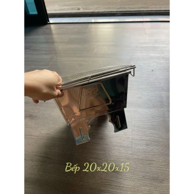 Bếp nướng than hoa [inox] , bếp nướng BBQ , bếp nướng mang đi du lịch [ bán rời vỉ] có chân 7