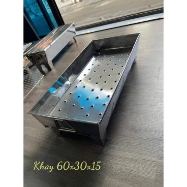 Bếp nướng than hoa [inox] , bếp nướng BBQ , bếp nướng mang đi du lịch [ bán rời vỉ] có chân 9