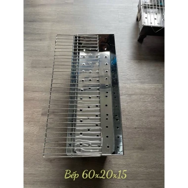 Bếp nướng than hoa [inox] , bếp nướng BBQ , bếp nướng mang đi du lịch [ bán rời vỉ] có chân 11