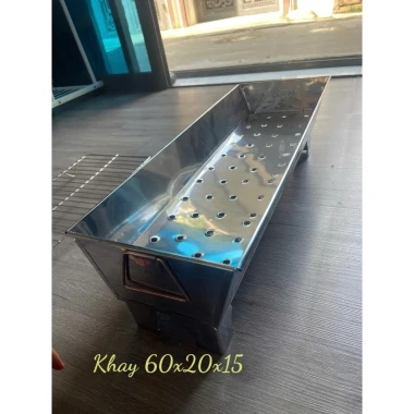 Bếp nướng than hoa [inox] , bếp nướng BBQ , bếp nướng mang đi du lịch [ bán rời vỉ] có chân 12