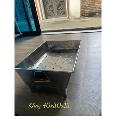 Bếp nướng than hoa [inox] , bếp nướng BBQ , bếp nướng mang đi du lịch [ bán rời vỉ] có chân 15