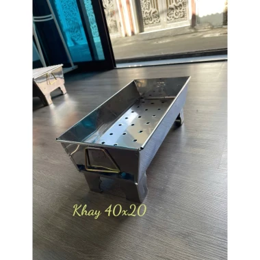 Bếp nướng than hoa [inox] , bếp nướng BBQ , bếp nướng mang đi du lịch [ bán rời vỉ] có chân 18