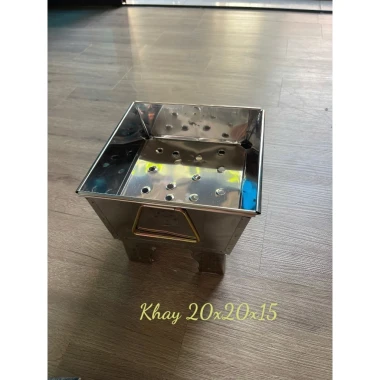 Bếp nướng than hoa [inox] , bếp nướng BBQ , bếp nướng mang đi du lịch [ bán rời vỉ] có chân 21