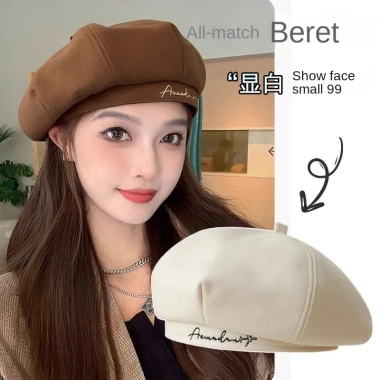 Beret nữ len thêu chữ trơn, xu hướng thu đông, du lịch, giá chỉ 82305đ 4 Beret nữ len thêu chữ trơn, xu hướng thu đông, du lịch, giá chỉ 82305đ 4