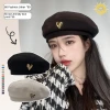 Beret nữ len thêu chữ trơn, xu hướng thu đông, du lịch, giá chỉ 82305đ 7