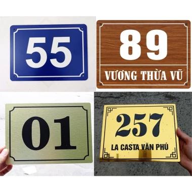 Biển Số Nhà Nhôm ALU Giá Rẻ - Nhiều Kích Thước, Tặng Vít Nở/Băng Dính Xốp, Chỉ 60k 2 Biển Số Nhà Nhôm ALU Giá Rẻ - Nhiều Kích Thước, Tặng Vít Nở/Băng Dính Xốp, Chỉ 60k 2