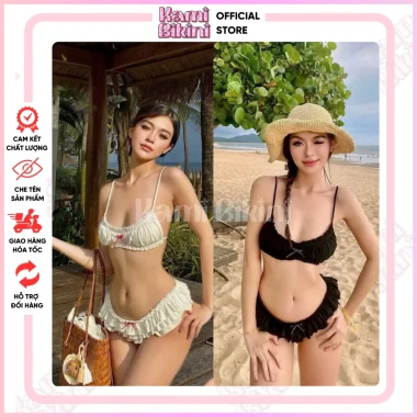 Bikini 2 Chi Tiết Đi Biển Viền Bèo Đính Nơ Dễ Thương - Đồ Bơi Sang Chảnh Giá 50k 2 Bikini 2 Chi Tiết Đi Biển Viền Bèo Đính Nơ Dễ Thương - Đồ Bơi Sang Chảnh Giá 50k 2