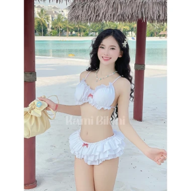 Bikini 2 Chi Tiết Đi Biển Viền Bèo Đính Nơ Dễ Thương - Đồ Bơi Sang Chảnh Giá 50k 3 Bikini 2 Chi Tiết Đi Biển Viền Bèo Đính Nơ Dễ Thương - Đồ Bơi Sang Chảnh Giá 50k 3