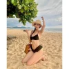 Bikini 2 Chi Tiết Đi Biển Viền Bèo Đính Nơ Dễ Thương - Đồ Bơi Sang Chảnh Giá 50k 7