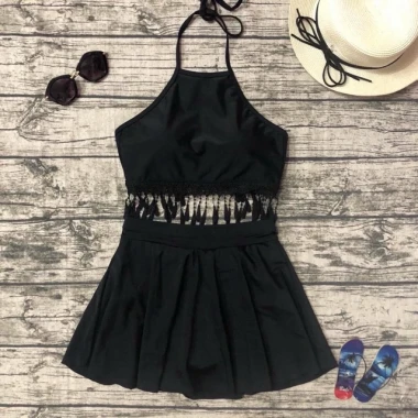 Bikini 2 Mảnh Váy Lưng Cao Che Bụng Áo Yếm Tua Rua Đen Baby Giá Cực Sốc 119800đ 6 Bikini 2 Mảnh Váy Lưng Cao Che Bụng Áo Yếm Tua Rua Đen Baby Giá Cực Sốc 119800đ 6