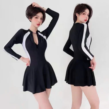 Bikini Nữ Liền Thân Dáng Váy Thể Thao - Đồ Bơi Kín Đáo Giá Rẻ 109k 4 Bikini Nữ Liền Thân Dáng Váy Thể Thao - Đồ Bơi Kín Đáo Giá Rẻ 109k 4