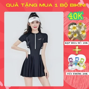 Bikini Nữ Liền Thân Dáng Váy Thể Thao - Đồ Bơi Kín Đáo Giá Rẻ 109k 18 Bikini Nữ Liền Thân Dáng Váy Thể Thao - Đồ Bơi Kín Đáo Giá Rẻ 109k 18
