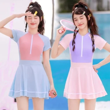 Bikini Nữ Liền Thân Dáng Váy Thể Thao - Đồ Bơi Kín Đáo Giá Rẻ 109k 31 Bikini Nữ Liền Thân Dáng Váy Thể Thao - Đồ Bơi Kín Đáo Giá Rẻ 109k 31