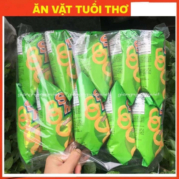 Hình ảnh sản phẩm Bim bim Oishi 10 gói 12g đủ vị giá rẻ - Snack Oishi chỉ 27900đ giảm từ 35433đ
