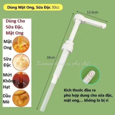 Bình Bơm Nhựa Đựng Sữa Đặc Đường Cao Cấp 1L-2L Kèm Vòi 30ml Chất Lượng Giá 25k 15