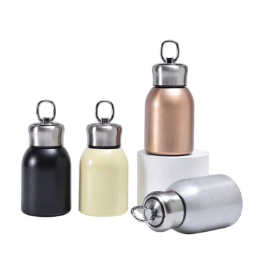 Bình Cà Phê Giữ Nhiệt Mini 300ml Lõi Inox – Nhỏ Gọn, Quai Xách Siêu Dễ Mang