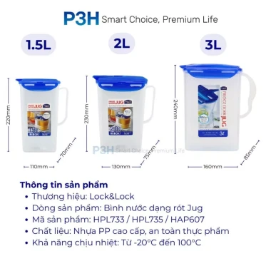 Bình đựng nước Lock&Lock 3L HAP607 giá rẻ chỉ 189k - Đựng nước trái cây an toàn 4