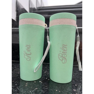Bình Đựng Nước Lúa Mạch 330ml Có Dây Xách - In Logo - Giá Chỉ 39.000Đ 5