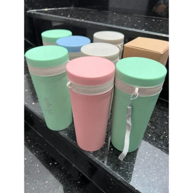 Bình Đựng Nước Lúa Mạch 330ml Có Dây Xách - In Logo - Giá Chỉ 39.000Đ 7