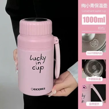 Bình Giữ Nhiệt 1L Giá Rẻ - Giảm 36%! 145k - Giữ Nhiệt Lâu, Phong Cách Hàn Quốc 5