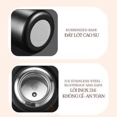 Bình giữ nhiệt BN1000 1000ml SUS316 quai xách tiện lợi - Khắc tên miễn phí chỉ 185k 10
