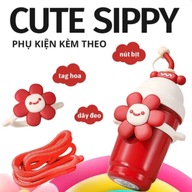Bình Giữ Nhiệt Bông Hoa Cute 700ML Inox Cao Cấp 316 Có Ống Hút, Có Dây Đeo Tặng Sticker+ Cọ Vệ Sinh Ống Tiện House 7 Bình Giữ Nhiệt Bông Hoa Cute 700ML Inox Cao Cấp 316 Có Ống Hút, Có Dây Đeo Tặng Sticker+ Cọ Vệ Sinh Ống Tiện House 7