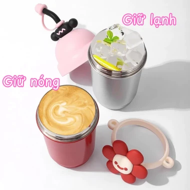 Bình Giữ Nhiệt Bông Hoa Cute 700ML Inox Cao Cấp 316 Có Ống Hút, Có Dây Đeo Tặng Sticker+ Cọ Vệ Sinh Ống Tiện House 8 Bình Giữ Nhiệt Bông Hoa Cute 700ML Inox Cao Cấp 316 Có Ống Hút, Có Dây Đeo Tặng Sticker+ Cọ Vệ Sinh Ống Tiện House 8