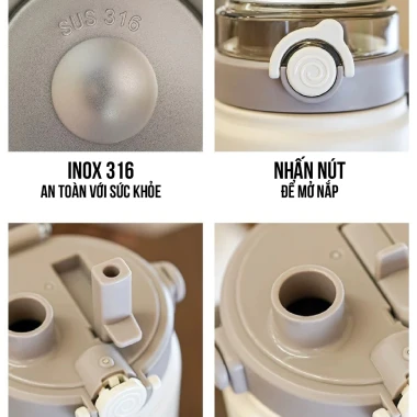 Bình giữ nhiệt Boss NIUMI 1200ml inox 316 thiết kế đơn giản - Giảm giá còn 170k 9 Bình giữ nhiệt Boss NIUMI 1200ml inox 316 thiết kế đơn giản - Giảm giá còn 170k 9