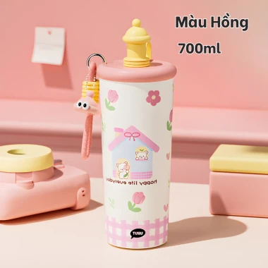 Bình giữ nhiệt BUBU 700ml ống hút inox 316 không gỉ giá chỉ 169k - Giảm 50k tại TUHUHOUSE 9 Bình giữ nhiệt BUBU 700ml ống hút inox 316 không gỉ giá chỉ 169k - Giảm 50k tại TUHUHOUSE 9