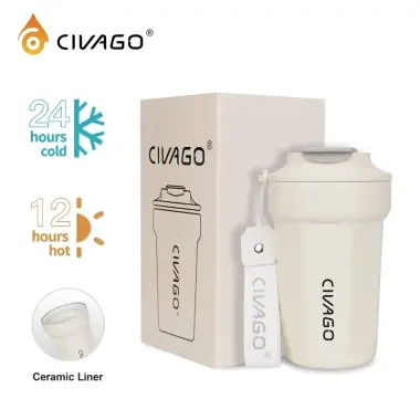 Bình Giữ Nhiệt CIVAGO 400ml Lót Gốm - Giảm 61k - Cốc Cafe Giữ Nhiệt Mini Giá Rẻ 219k 2
