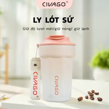 Bình Giữ Nhiệt CIVAGO 400ml Lót Gốm - Giảm 61k - Cốc Cafe Giữ Nhiệt Mini Giá Rẻ 219k 5