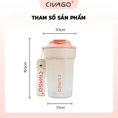 Bình Giữ Nhiệt CIVAGO 400ml Lót Gốm - Giảm 61k - Cốc Cafe Giữ Nhiệt Mini Giá Rẻ 219k 7
