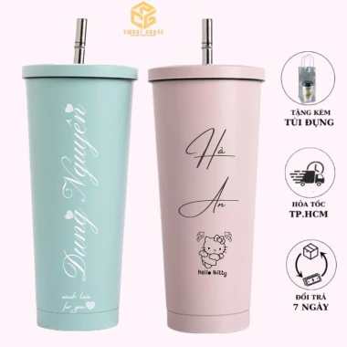 Bình giữ nhiệt, cốc giữ nhiệt Pastel 750ml khắc tên theo yêu cầu, Inox 304 tặng sticker, túi đựng tiện lợi 2 Bình giữ nhiệt, cốc giữ nhiệt Pastel 750ml khắc tên theo yêu cầu, Inox 304 tặng sticker, túi đựng tiện lợi 2